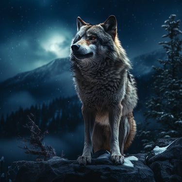 Night Wolf Canvas